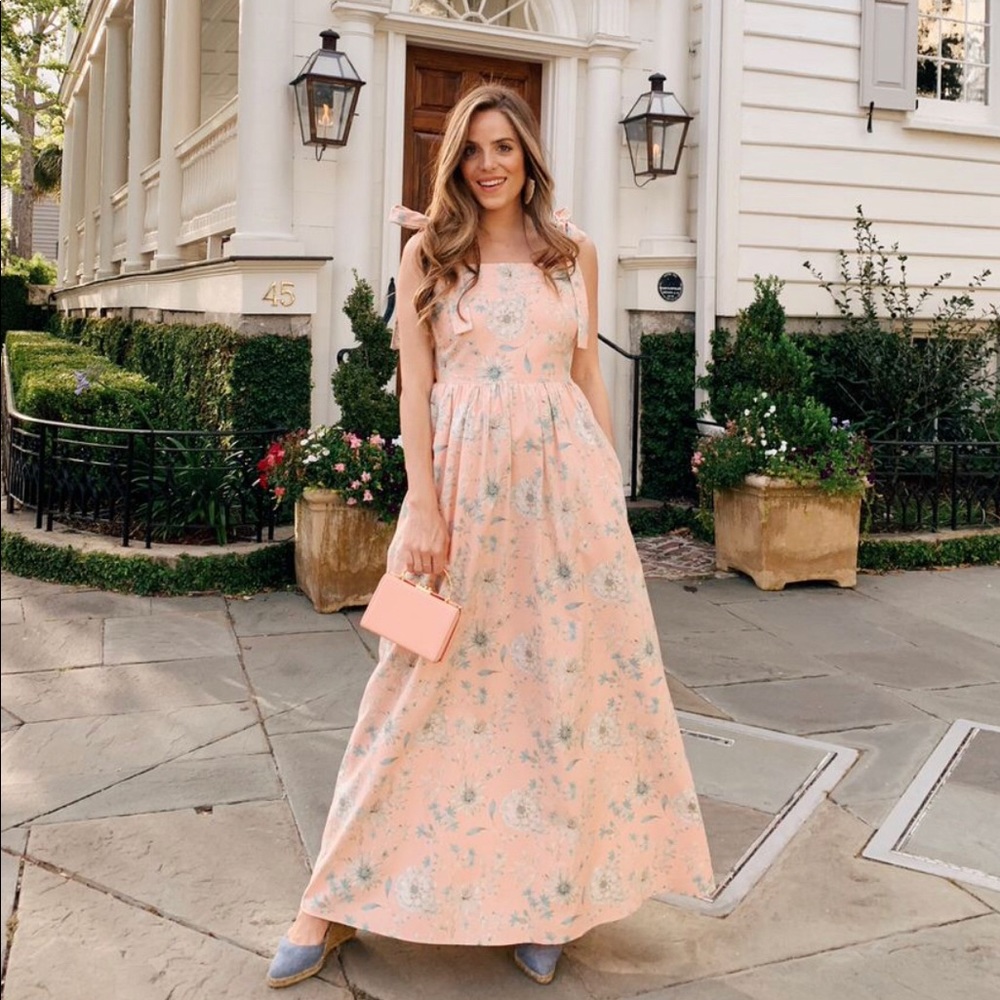 Gal Meets Glam pink Makenna floral sundress